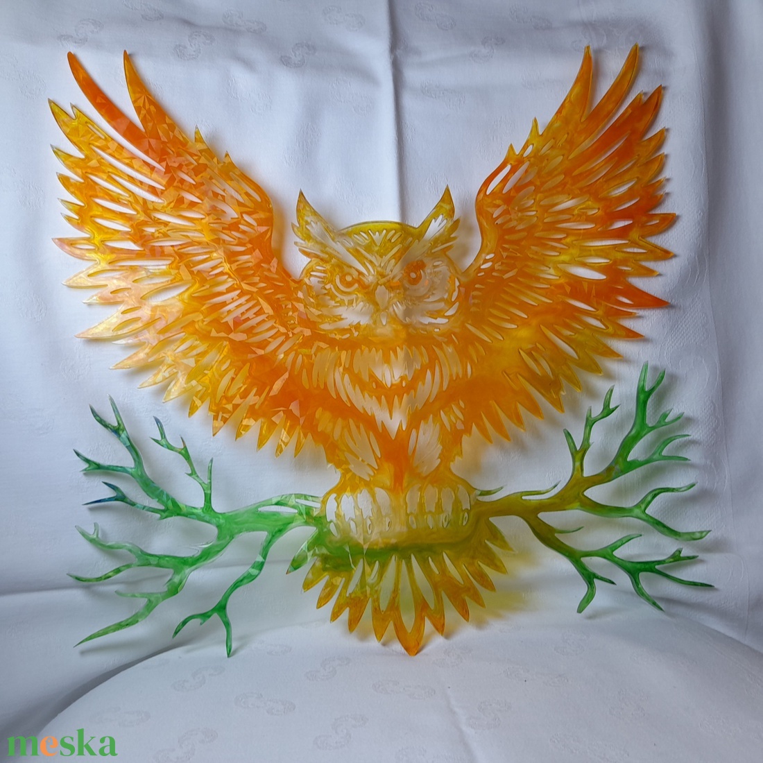 Bagoly fali dekoráció - otthon & életmód - dekoráció - fali és függő dekoráció - álomfogó - Meska.hu