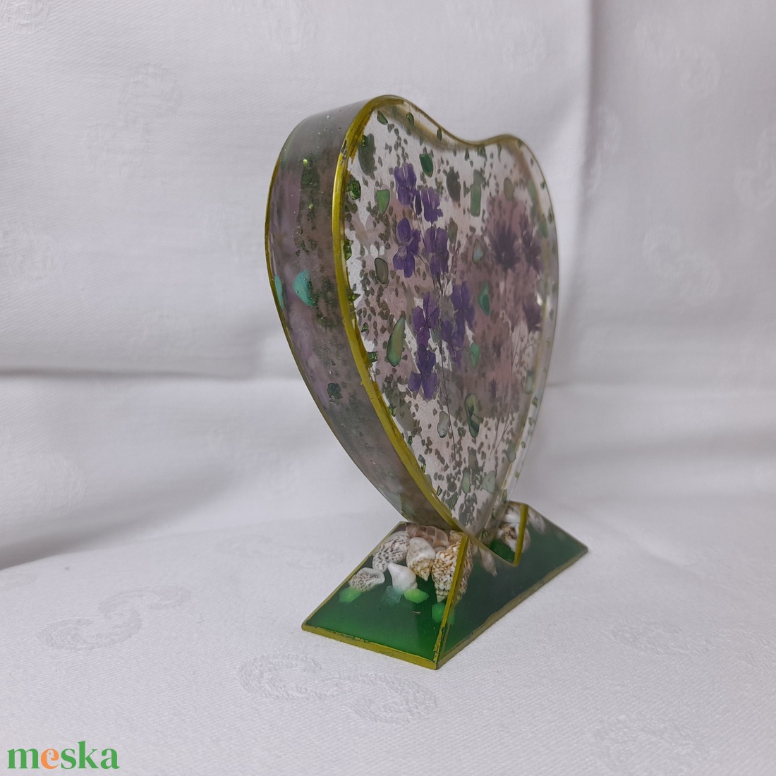 Szív dekoráció - esküvő - dekoráció - asztaldísz - Meska.hu