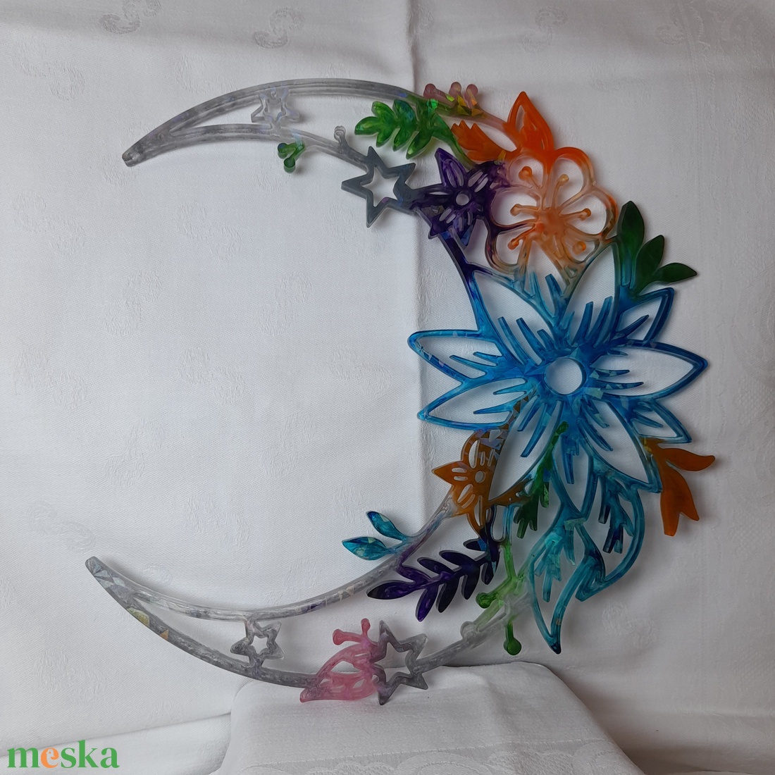 Lótusz,hold fali dísz - otthon & életmód - dekoráció - fali és függő dekoráció - álomfogó - Meska.hu