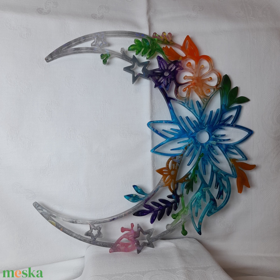 Lótusz,hold fali dísz - otthon & életmód - dekoráció - fali és függő dekoráció - álomfogó - Meska.hu