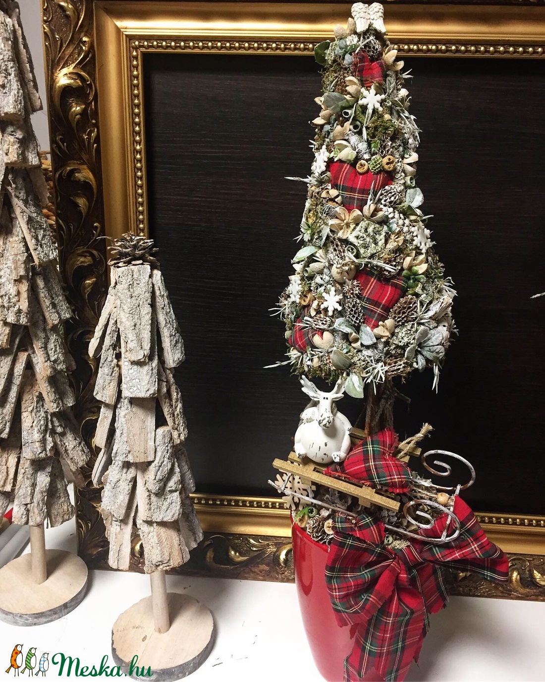 Skótkockás kúpfenyő - karácsony - karácsonyi lakásdekoráció - Meska.hu