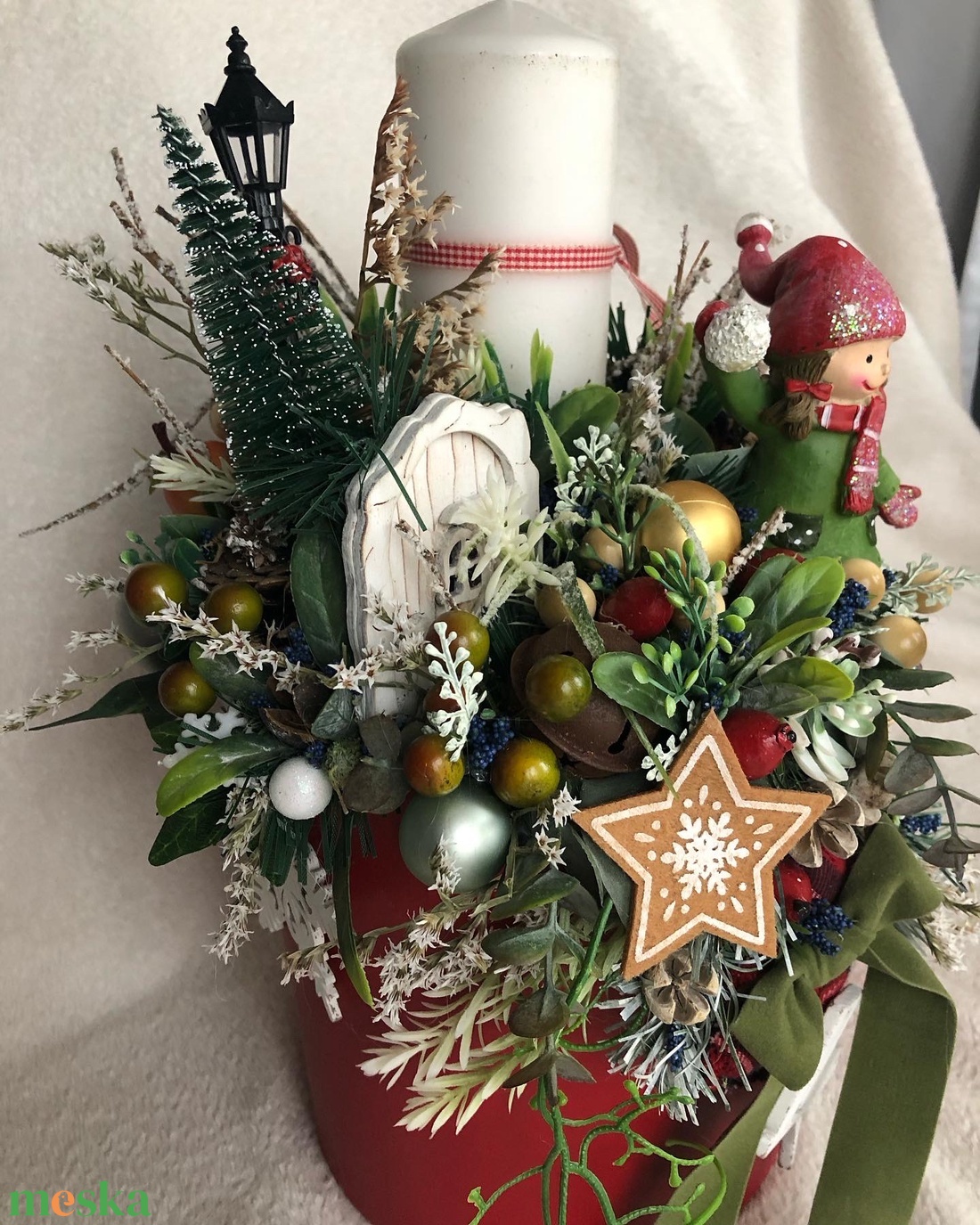 Karácsonyi asztaldísz piros dobozban - karácsony - adventi díszek - adventi asztaldísz - Meska.hu Karácsonyi asztaldísz piros dobozban - karácsony - adventi díszek - adventi asztaldísz - Meska.hu