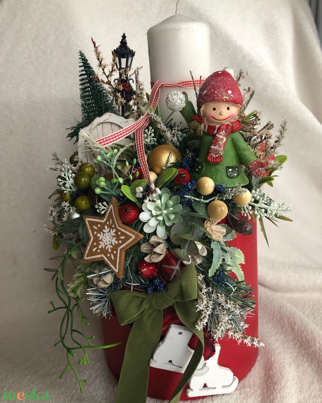 Karácsonyi asztaldísz piros dobozban - karácsony - adventi díszek - adventi asztaldísz - Meska.hu Karácsonyi asztaldísz piros dobozban - karácsony - adventi díszek - adventi asztaldísz - Meska.hu