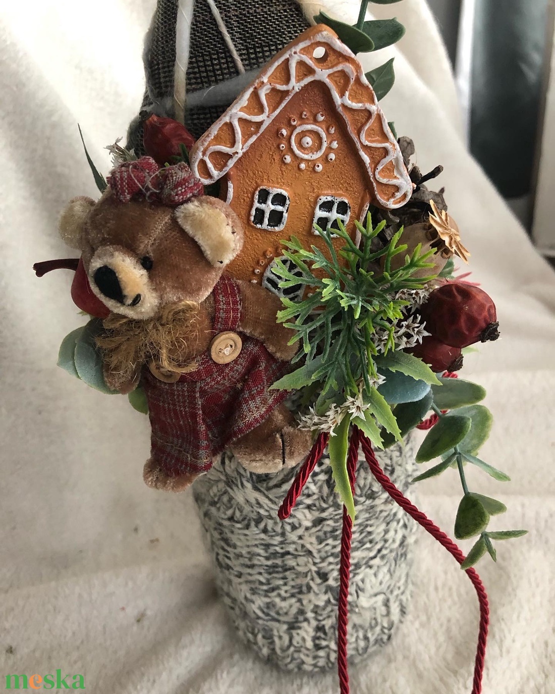 Karácsonyi egyedi textildekor asztaldísz - karácsony - adventi díszek - adventi asztaldísz - Meska.hu Karácsonyi egyedi textildekor asztaldísz - karácsony - adventi díszek - adventi asztaldísz - Meska.hu