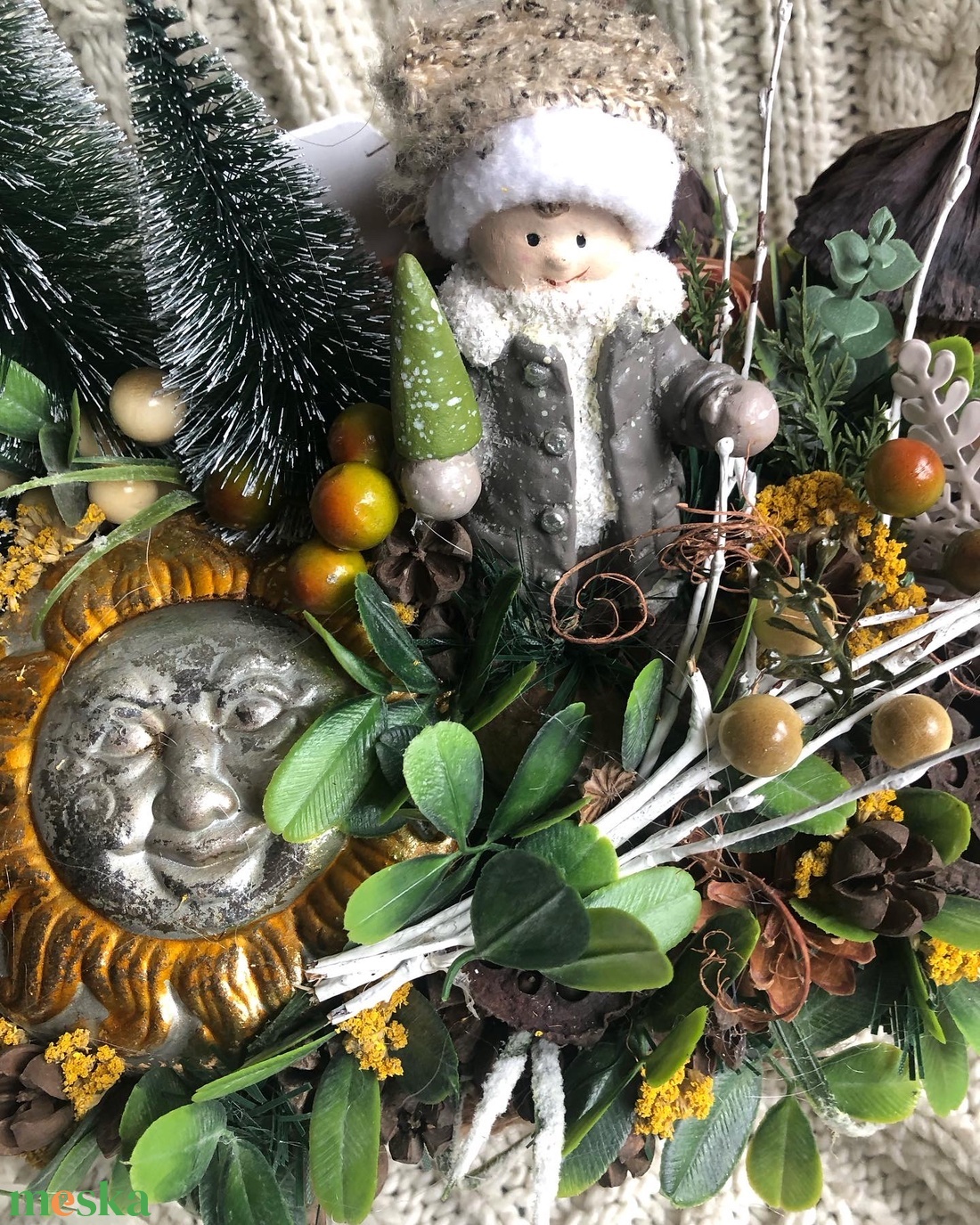 Karácsonyos asztaldekor fonott kosarkaban - karácsony - adventi díszek - adventi asztaldísz - Meska.hu Karácsonyos asztaldekor fonott kosarkaban - karácsony - adventi díszek - adventi asztaldísz - Meska.hu