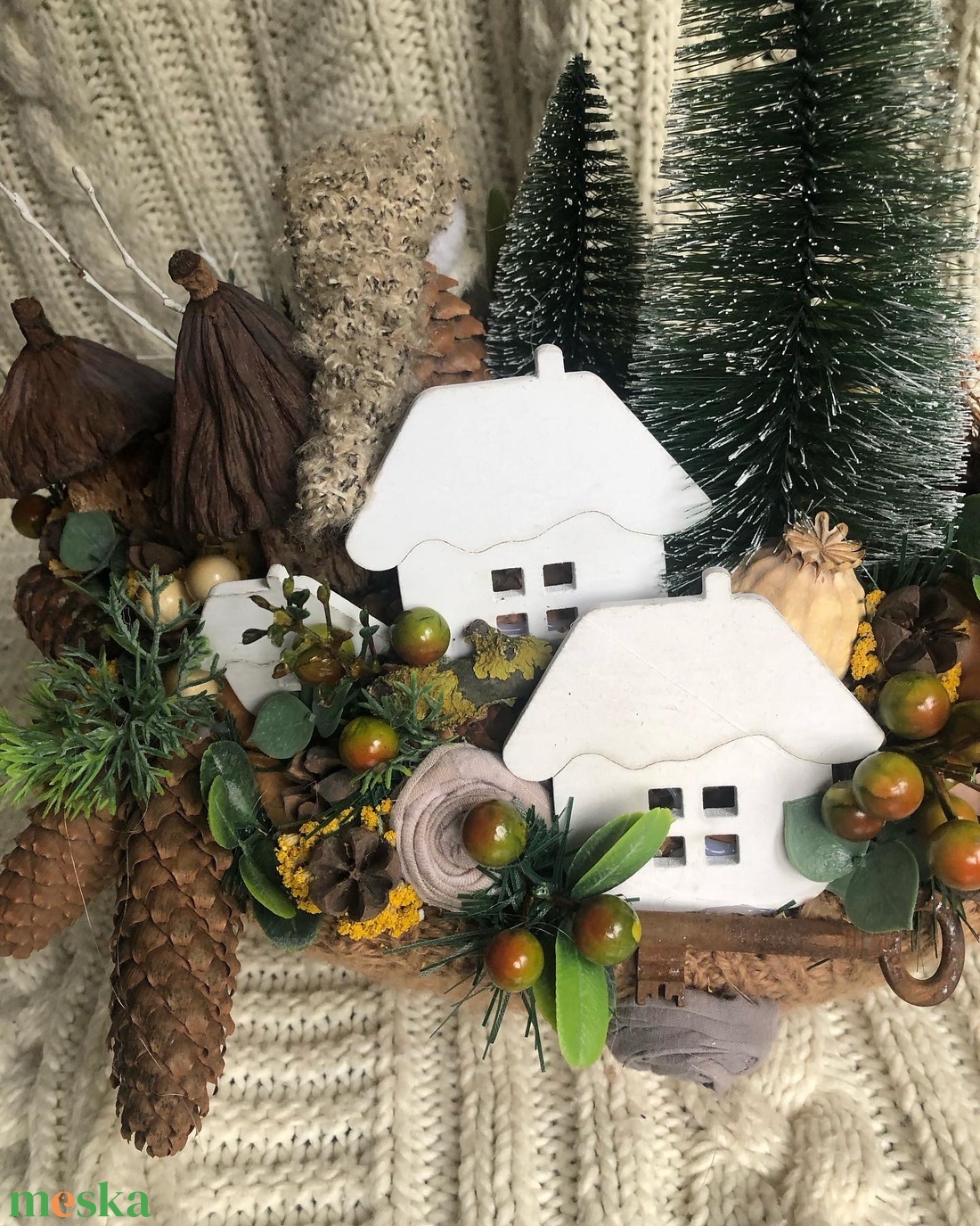 Karácsonyos asztaldekor fonott kosarkaban - karácsony - adventi díszek - adventi asztaldísz - Meska.hu Karácsonyos asztaldekor fonott kosarkaban - karácsony - adventi díszek - adventi asztaldísz - Meska.hu