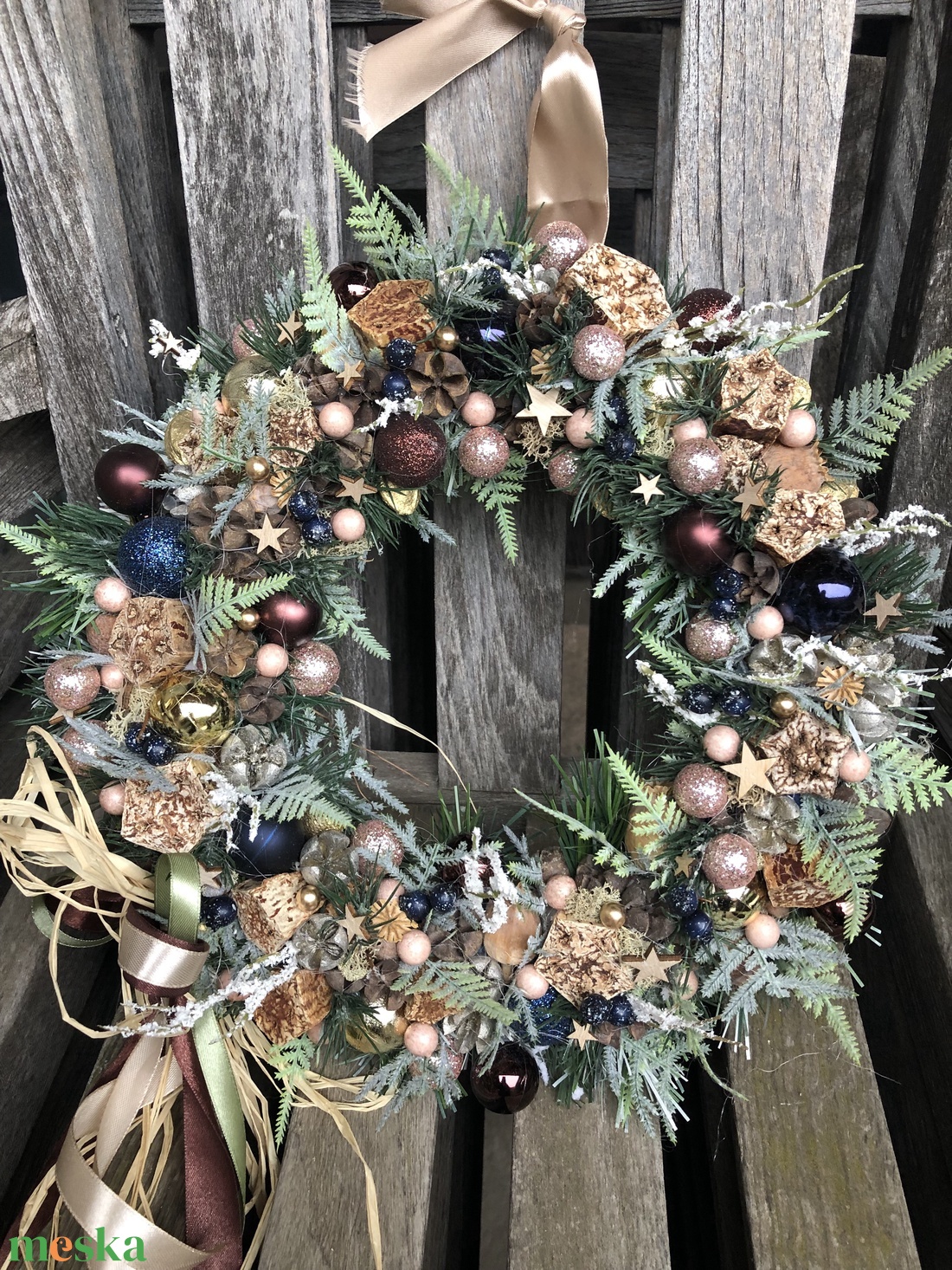 Karácsonyi ajtódísz - karácsony - karácsonyi lakásdekoráció - karácsonyi ajtódíszek - Meska.hu