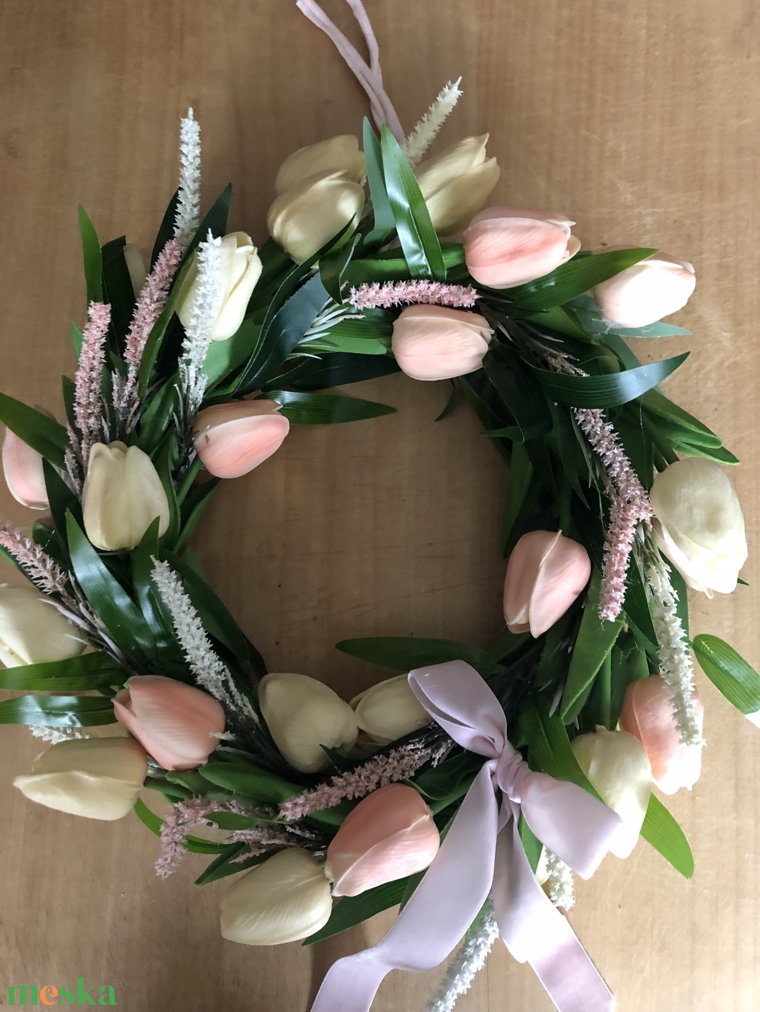 Tulipános ajtódísz - otthon & életmód - dekoráció - ajtó- és ablak dekoráció - ajtódísz & kopogtató - Meska.hu