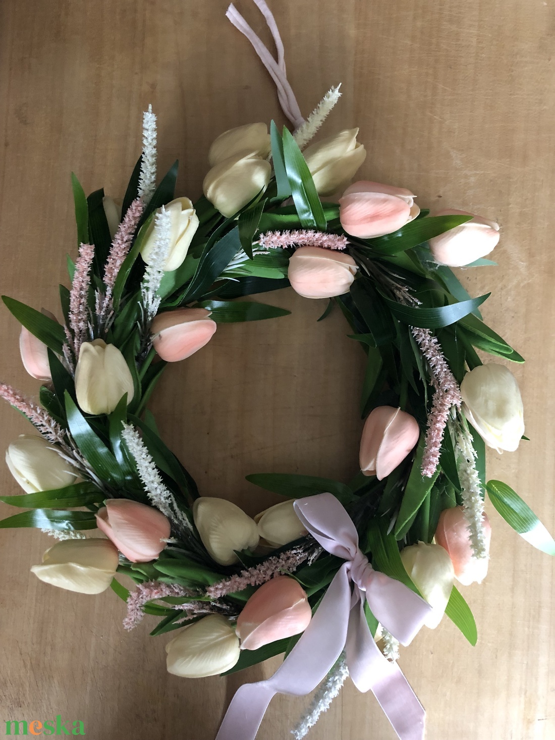 Tulipános ajtódísz - otthon & életmód - dekoráció - ajtó- és ablak dekoráció - ajtódísz & kopogtató - Meska.hu