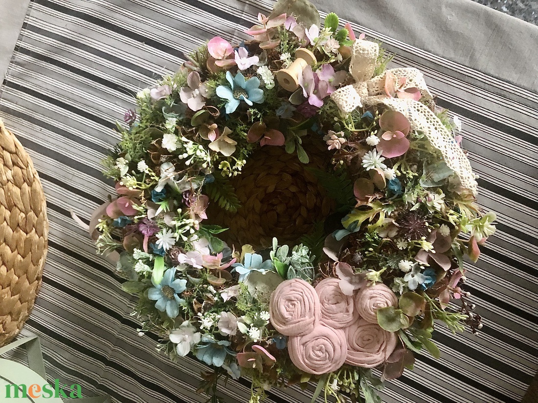 Virágos ajtódísz - otthon & életmód - dekoráció - ajtó- és ablak dekoráció - ajtódísz & kopogtató - Meska.hu