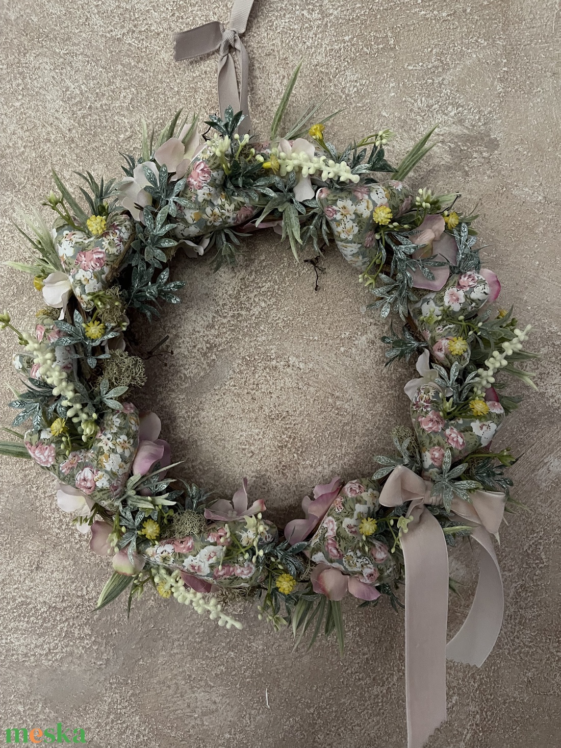 Kedves tavaszi ajtódísz - otthon & életmód - dekoráció - ajtó- és ablak dekoráció - ajtódísz & kopogtató - Meska.hu