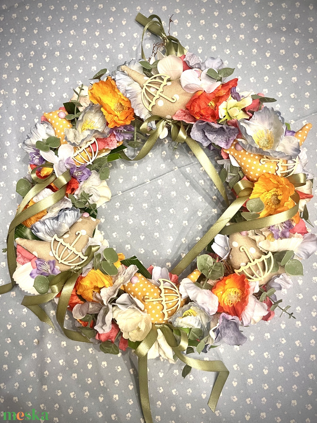 Ajtódísz madarakkal - otthon & életmód - dekoráció - ajtó- és ablak dekoráció - ajtódísz & kopogtató - Meska.hu