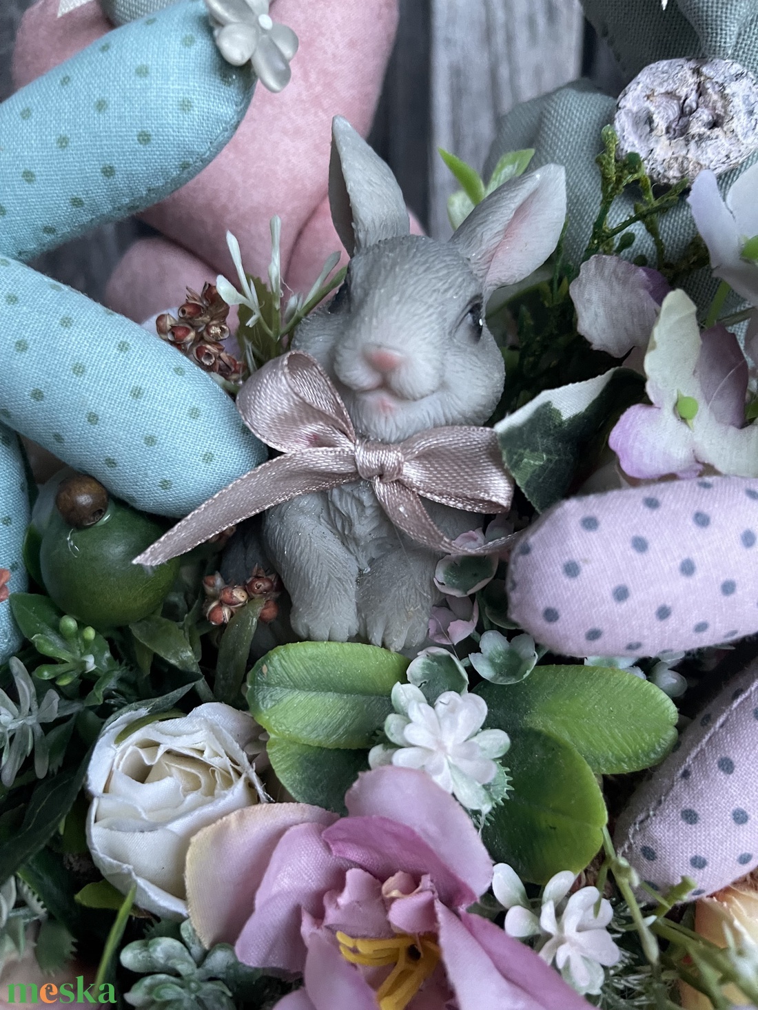 Asztaldísz tavaszi nyuszival, libával - otthon & életmód - dekoráció - asztal és polc dekoráció - asztaldísz - Meska.hu