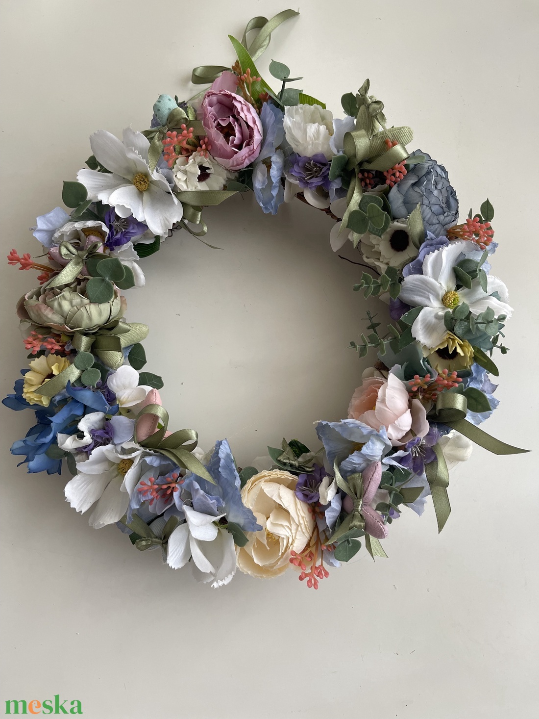 Ajtódísz apró szivecskékkel tavasz-nyár - otthon & életmód - dekoráció - ajtó- és ablak dekoráció - ajtódísz & kopogtató - Meska.hu