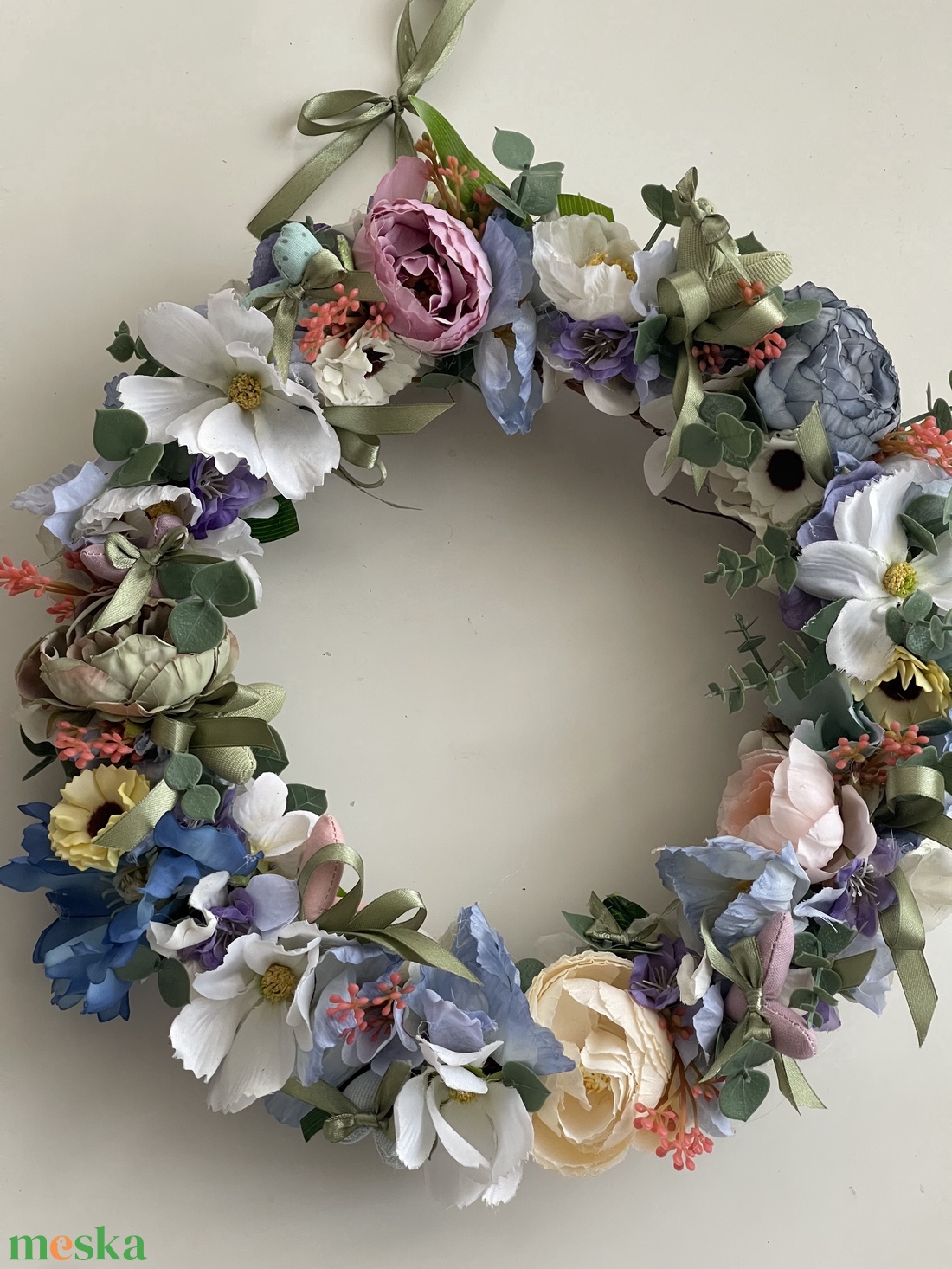 Ajtódísz apró szivecskékkel tavasz-nyár - otthon & életmód - dekoráció - ajtó- és ablak dekoráció - ajtódísz & kopogtató - Meska.hu