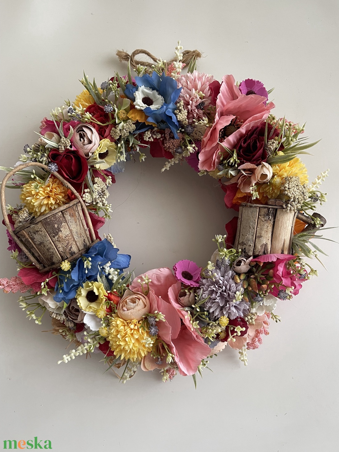 Ajtódísz vidám nyári színek - otthon & életmód - dekoráció - ajtó- és ablak dekoráció - ajtódísz & kopogtató - Meska.hu