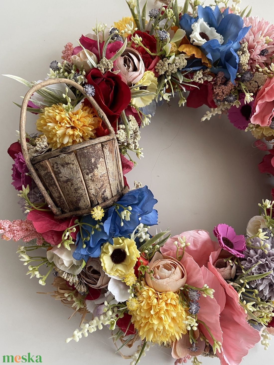 Ajtódísz vidám nyári színek - otthon & életmód - dekoráció - ajtó- és ablak dekoráció - ajtódísz & kopogtató - Meska.hu