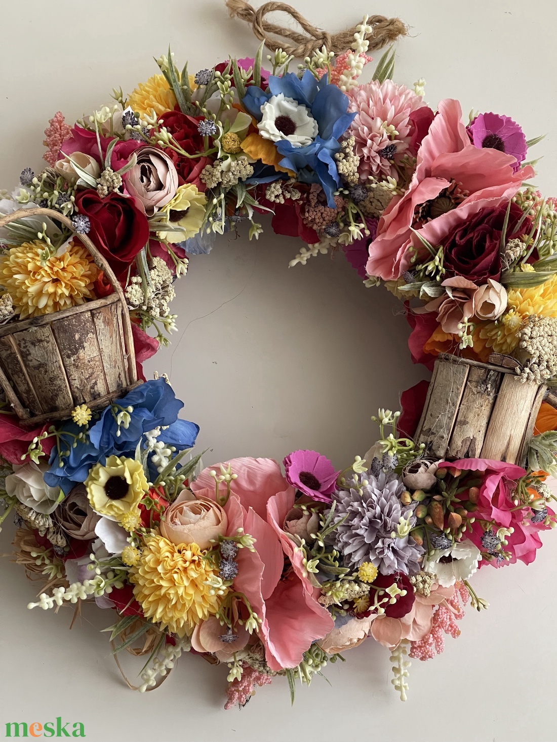 Ajtódísz vidám nyári színek - otthon & életmód - dekoráció - ajtó- és ablak dekoráció - ajtódísz & kopogtató - Meska.hu