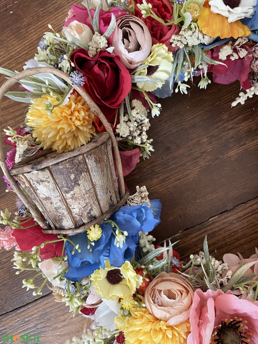 Ajtódísz/kopogtató vidám nyári színekkel  - otthon & életmód - dekoráció - ajtó- és ablak dekoráció - ajtódísz & kopogtató - Meska.hu