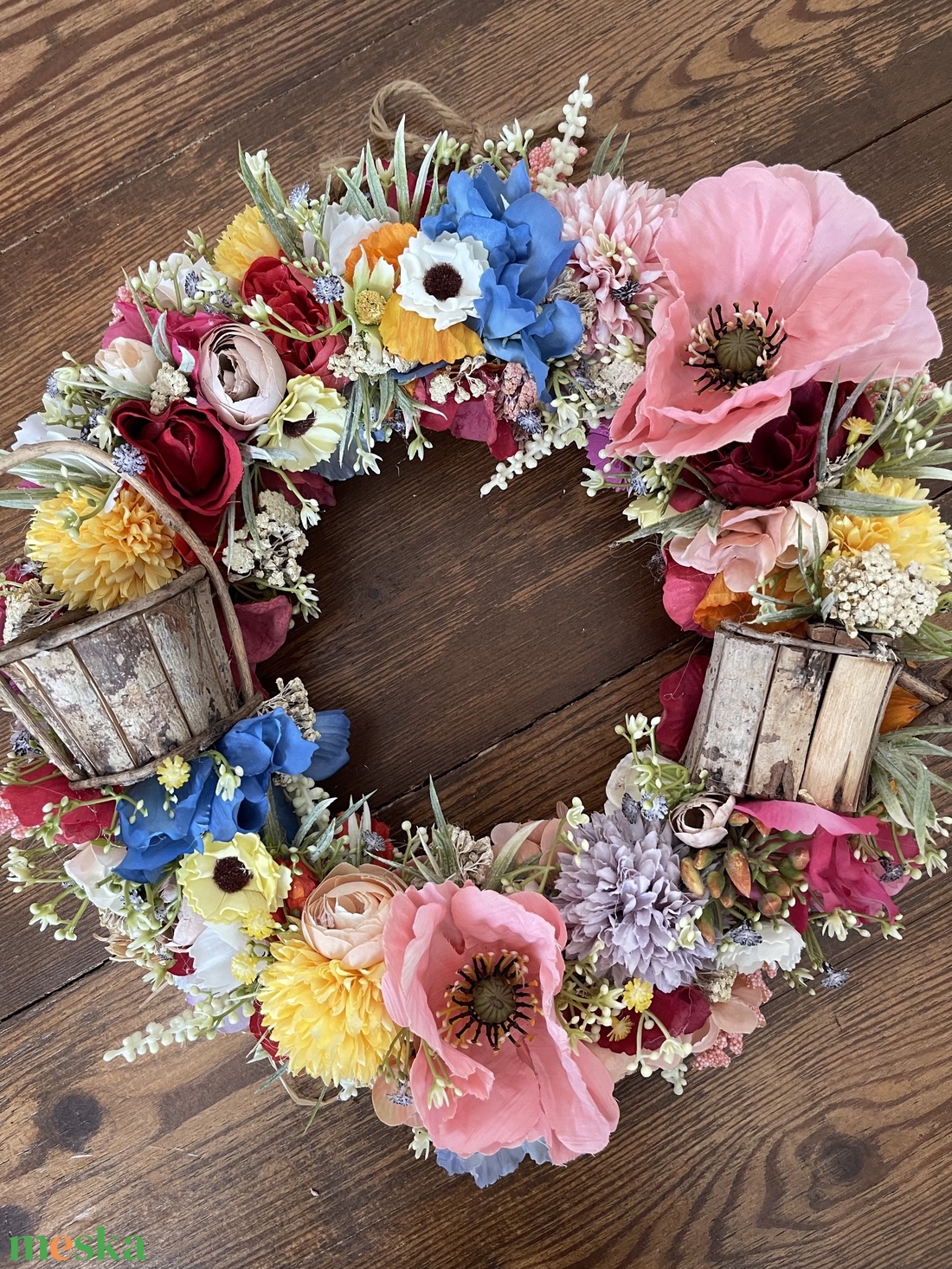 Ajtódísz/kopogtató vidám nyári színekkel  - otthon & életmód - dekoráció - ajtó- és ablak dekoráció - ajtódísz & kopogtató - Meska.hu