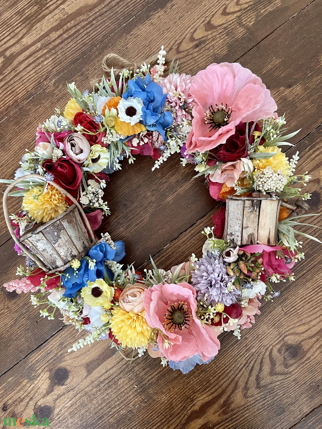 Ajtódísz/kopogtató vidám nyári színekkel  - otthon & életmód - dekoráció - ajtó- és ablak dekoráció - ajtódísz & kopogtató - Meska.hu