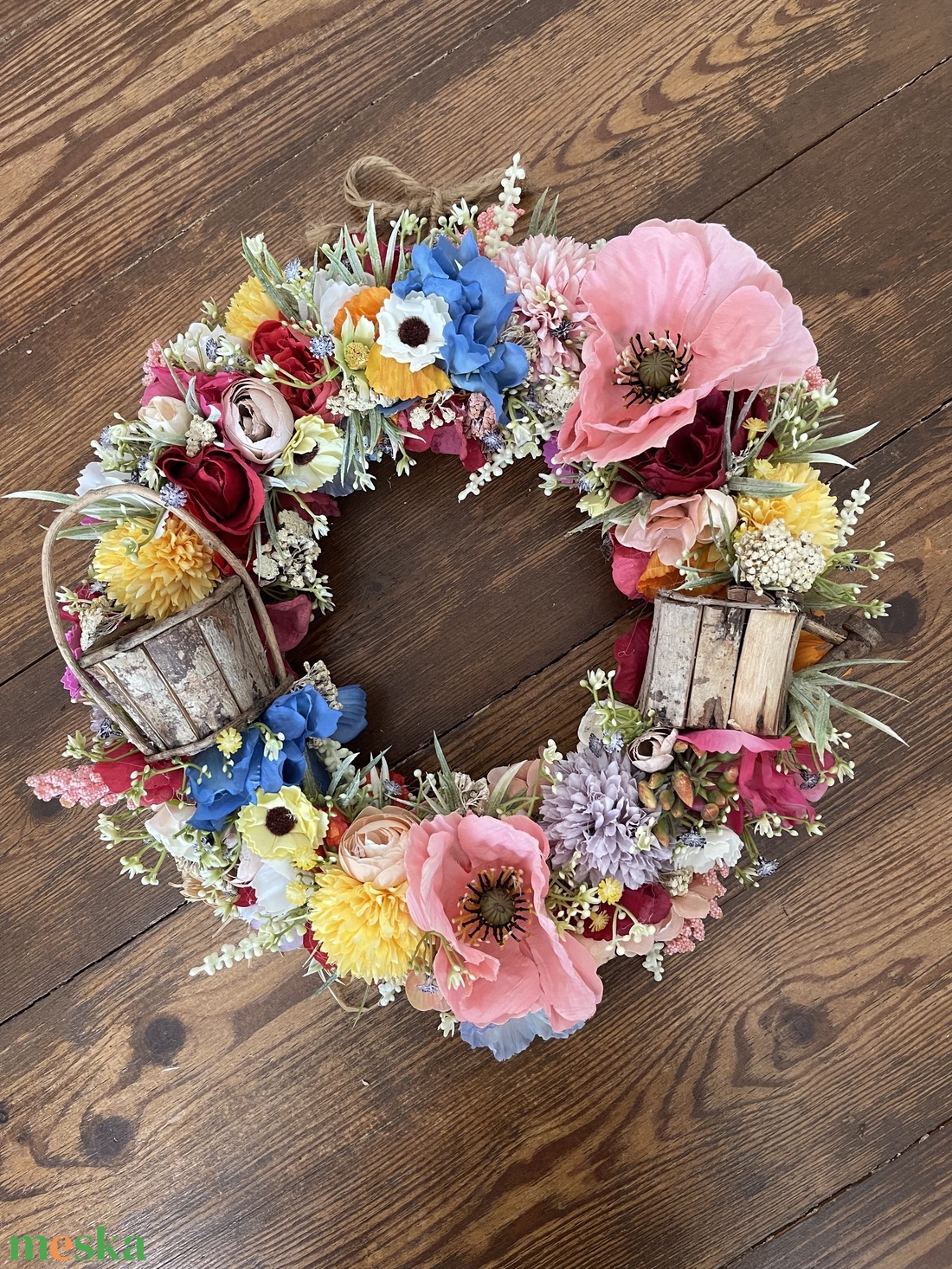 Ajtódísz/kopogtató vidám nyári színekkel  - otthon & életmód - dekoráció - ajtó- és ablak dekoráció - ajtódísz & kopogtató - Meska.hu