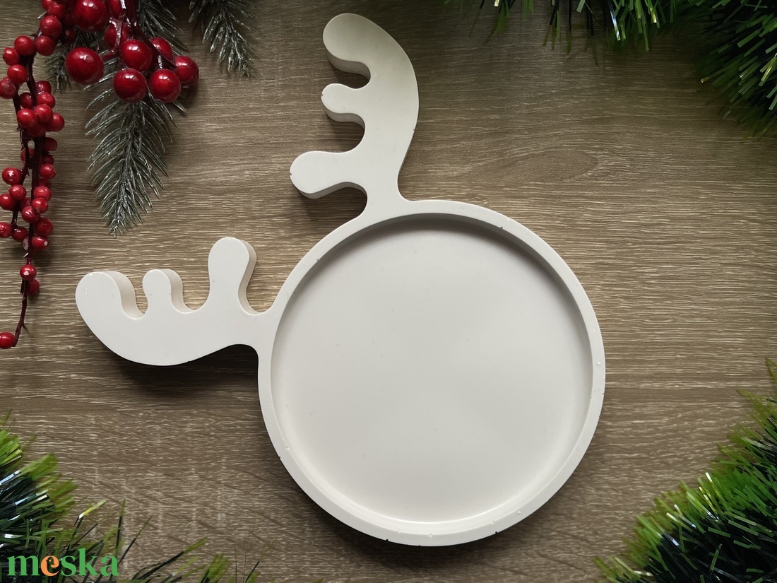 Szarvas tálka - karácsony - karácsonyi lakásdekoráció - ünnepi asztaldekoráció - Meska.hu