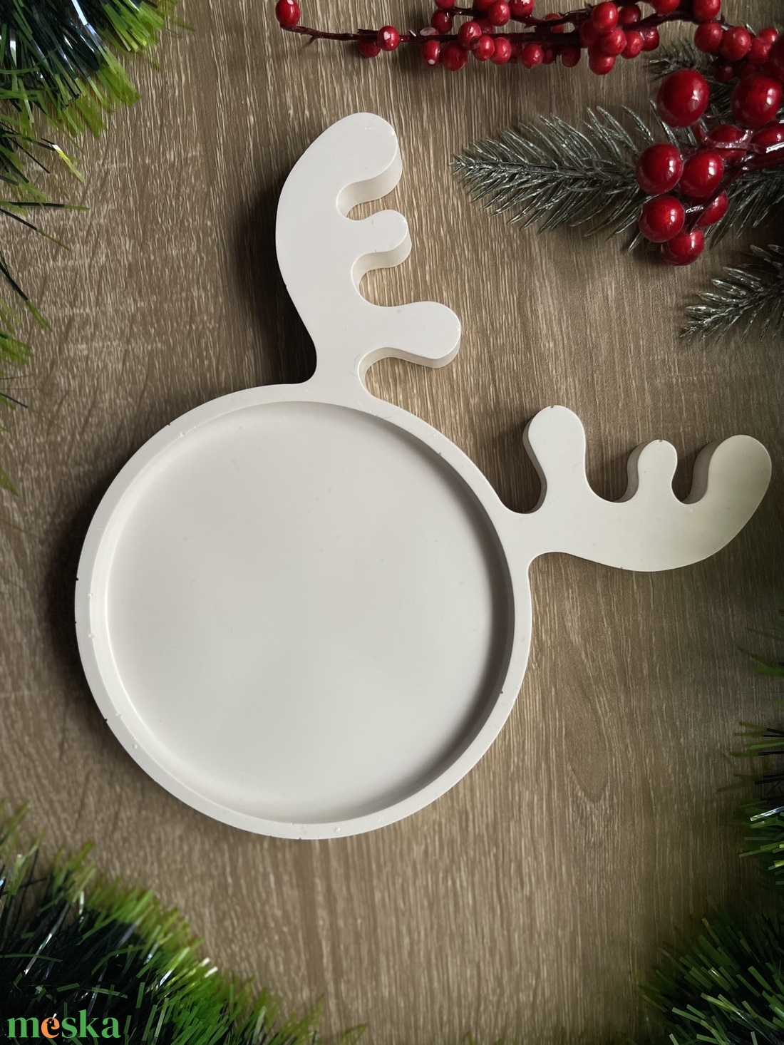 Szarvas tálka - karácsony - karácsonyi lakásdekoráció - ünnepi asztaldekoráció - Meska.hu