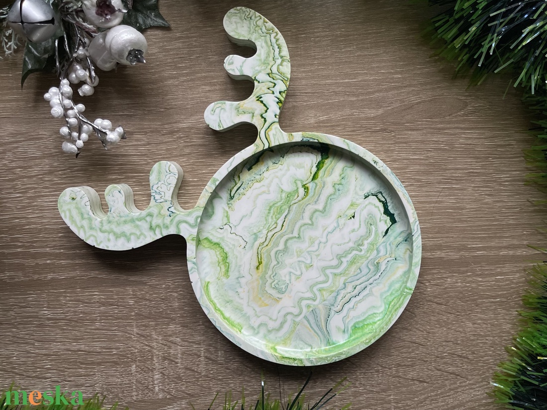 Szarvas tálka - karácsony - karácsonyi lakásdekoráció - ünnepi asztaldekoráció - Meska.hu