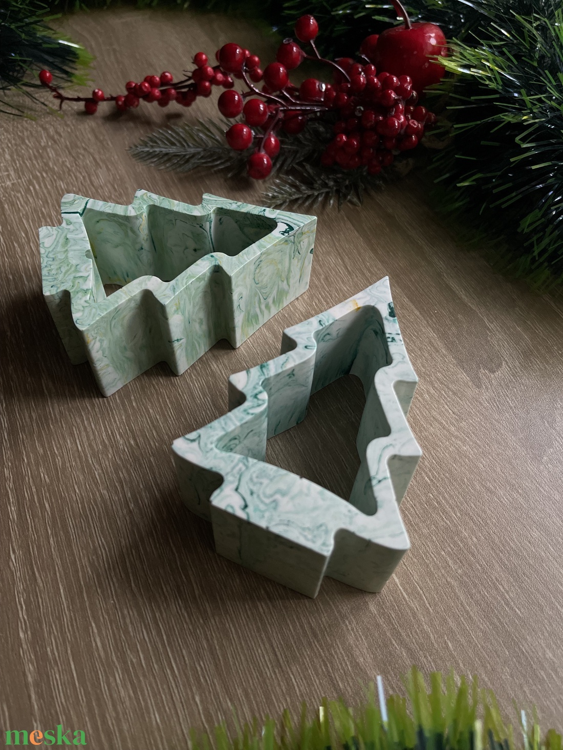 Fenyő mécsestartó - karácsony - karácsonyi lakásdekoráció - karácsonyi lakásdíszek - Meska.hu