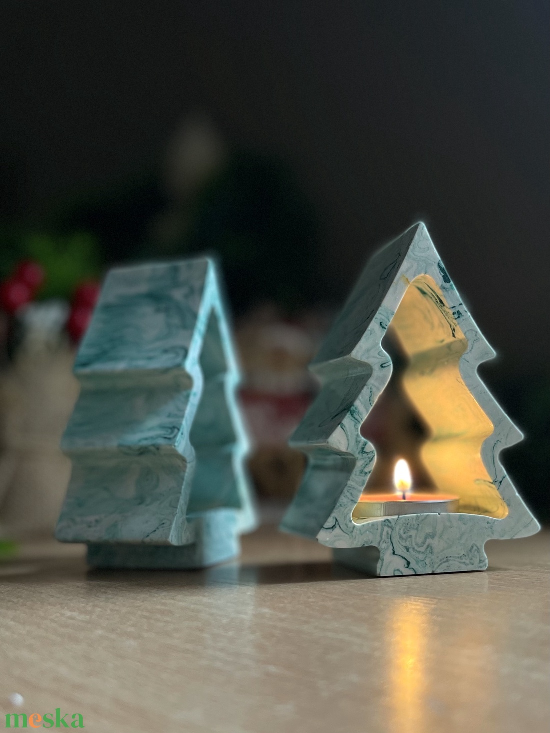 Fenyő mécsestartó - karácsony - karácsonyi lakásdekoráció - karácsonyi lakásdíszek - Meska.hu