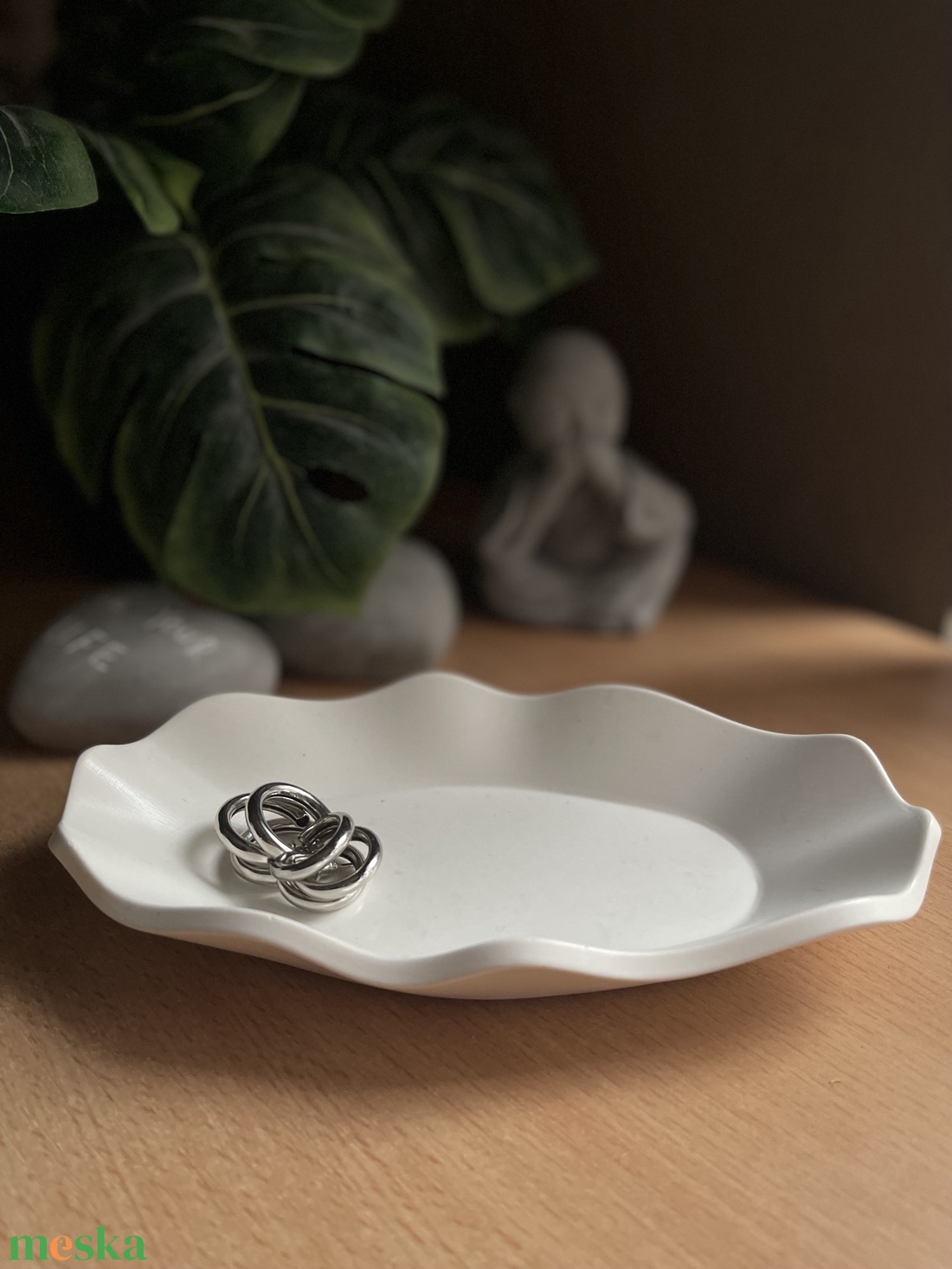Hullámos szélű tálka - otthon & életmód - dekoráció - asztal és polc dekoráció - dekorációs tál, tartó - Meska.hu