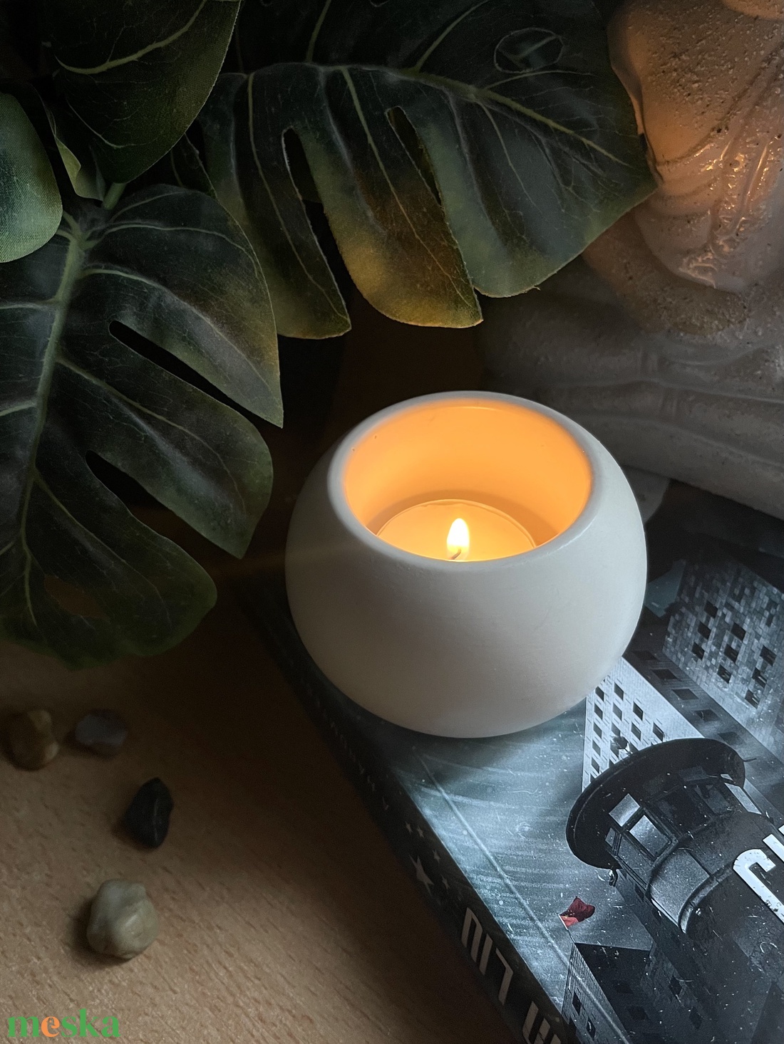 Gömb mécsestartó - otthon & életmód - gyertya, illat, aroma - mécses és mécsestartó - Meska.hu