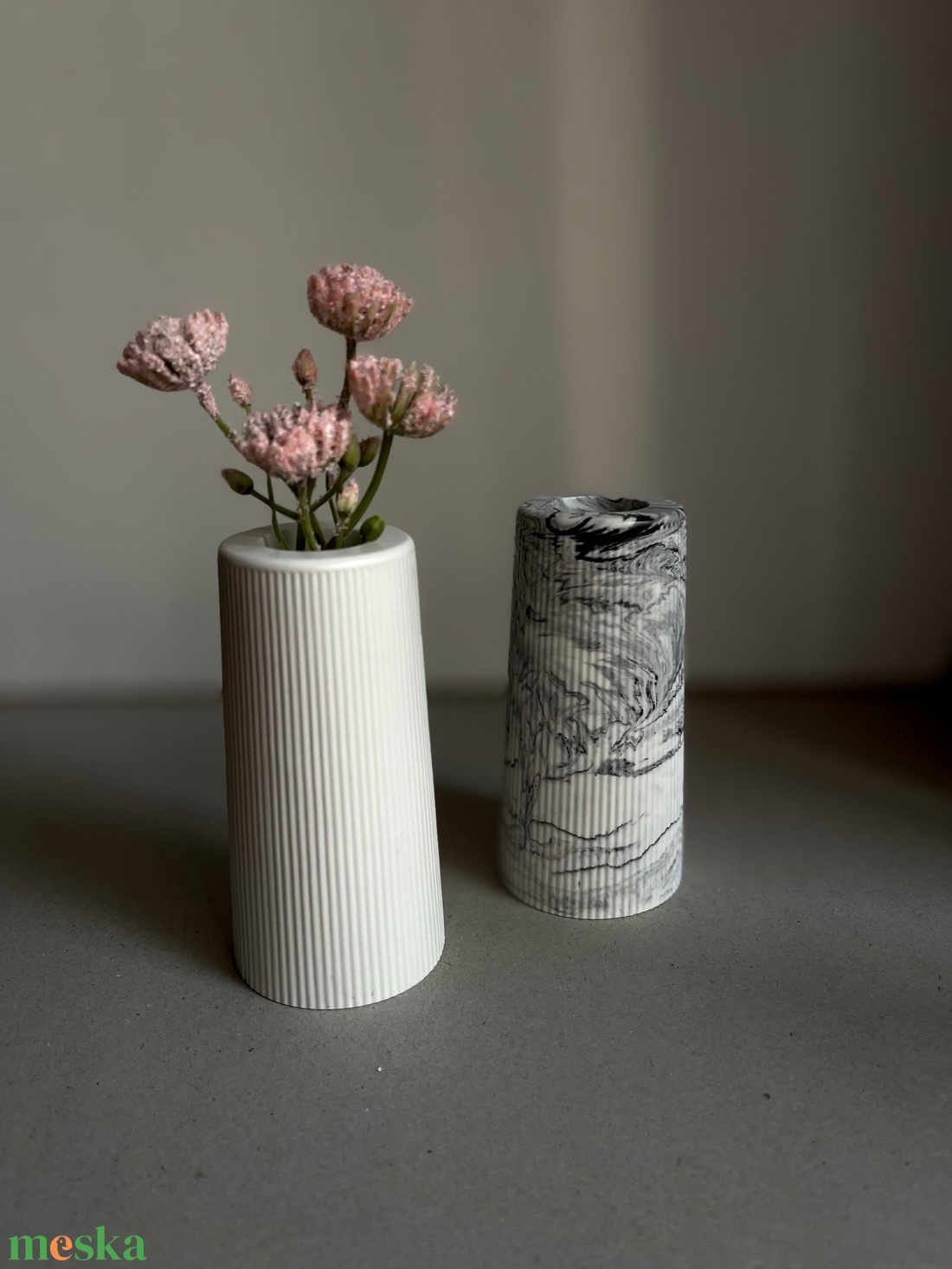 Kúp váza-bordázott  - otthon & életmód - dekoráció - dísztárgy - Meska.hu