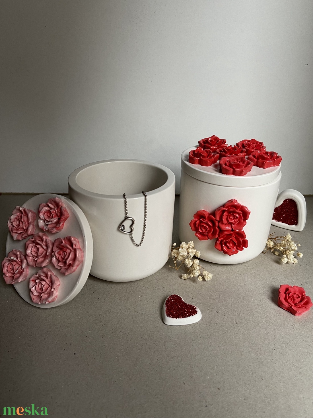 Rózsás ékszertartó  - ékszer - ékszertartó - ékszerdoboz - Meska.hu