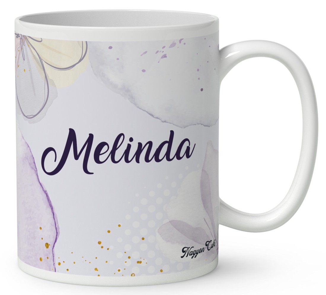 Névvel kérhető - Szépséges lila virágos tündér és a hold mintás bögre - otthon & életmód - konyhafelszerelés, tálalás - tálalás - bögre & csésze - Meska.hu