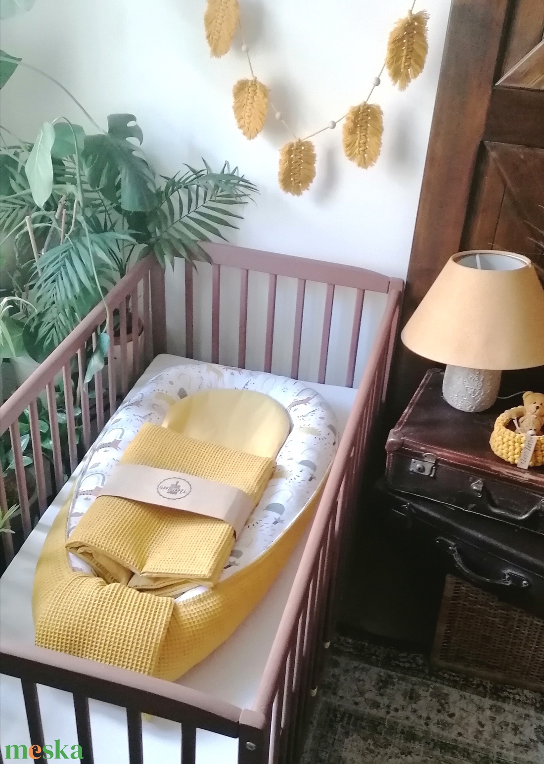 Babafészek szett szafari mintás 5 részes - otthon & életmód - babaszoba, gyerekszoba - babafészek - Meska.hu
