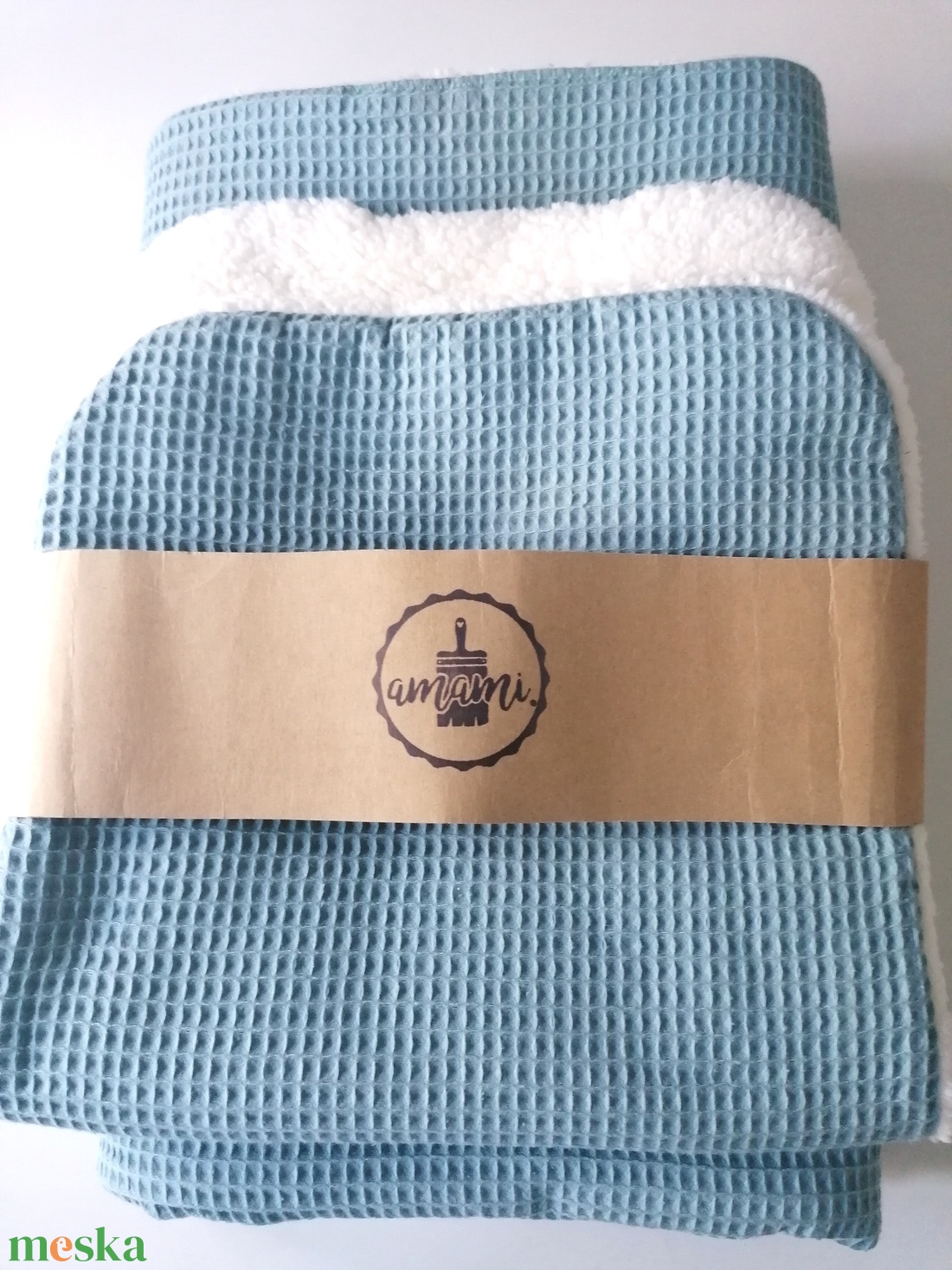 Kapucnis babatakaró+derékalj - otthon & életmód - babaszoba, gyerekszoba - babatakaró, gyerek pléd - Meska.hu