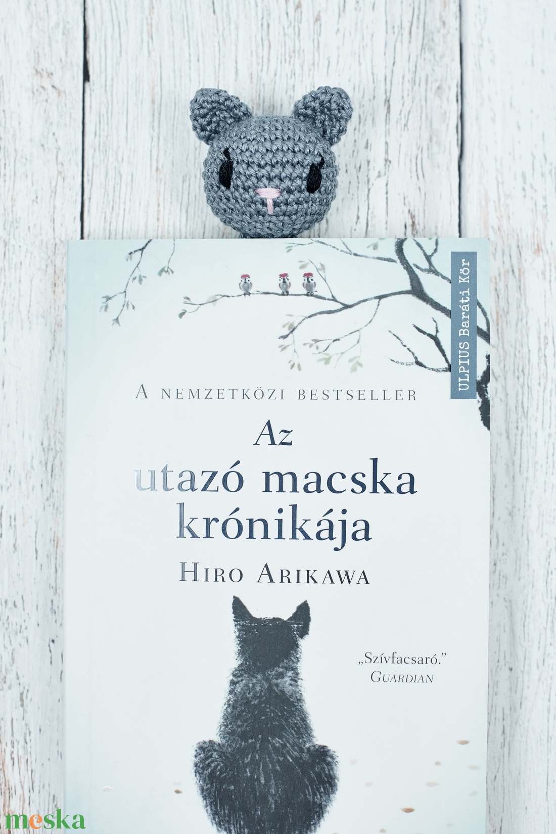 Horgolt CICA, MACI, NYUSZI könyvjelző  - könyv & zene - könyvjelző - Meska.hu