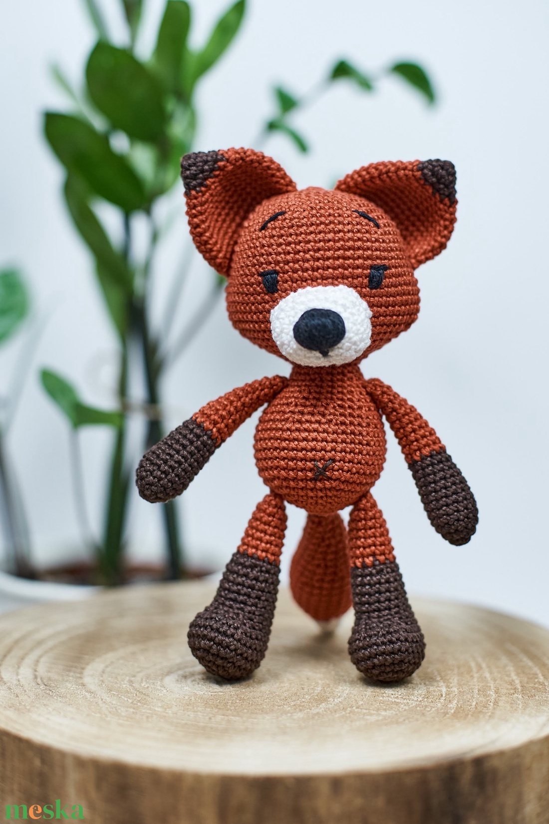 Horgolt RÓKA, amigurumi, játékfigura, Raindrop, választható színösszeállításban - játék & sport - plüssállat & játékfigura - róka - Meska.hu