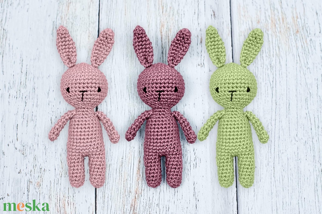 ZsebAmara - horgolt MINI nyuszi, marokállatka (bármilyen színben) - játék & sport - plüssállat & játékfigura - nyuszi - Meska.hu