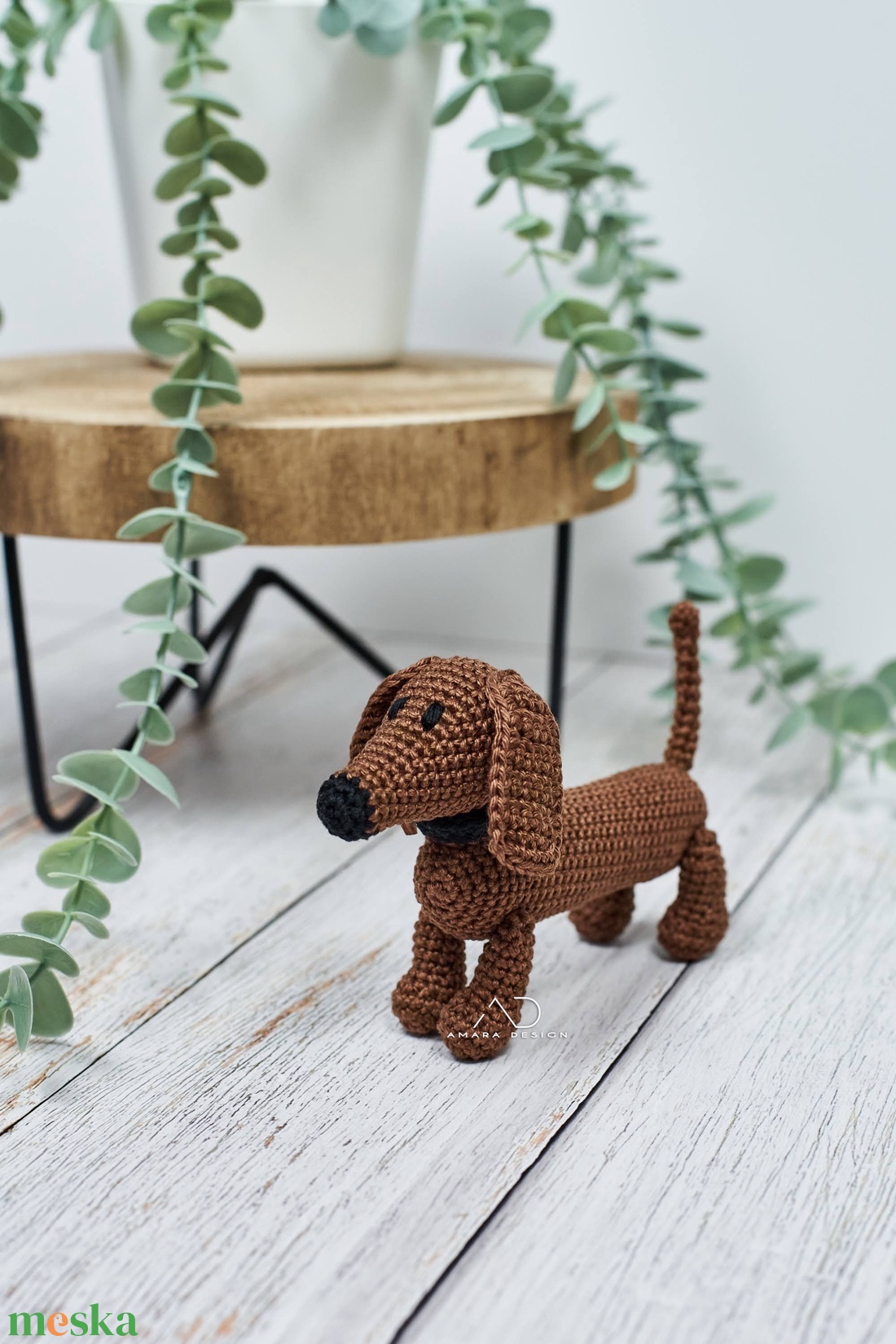 Horgolt TACSKÓ, amigurumi tacsi - játék & sport - plüssállat & játékfigura - kutya - Meska.hu