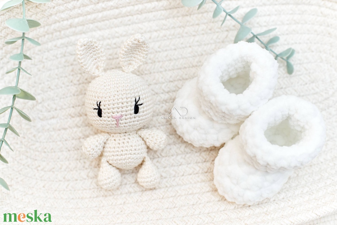 ZsebAmara MINI nyuszis babaköszöntő szett - játék & sport - plüssállat & játékfigura - nyuszi - Meska.hu