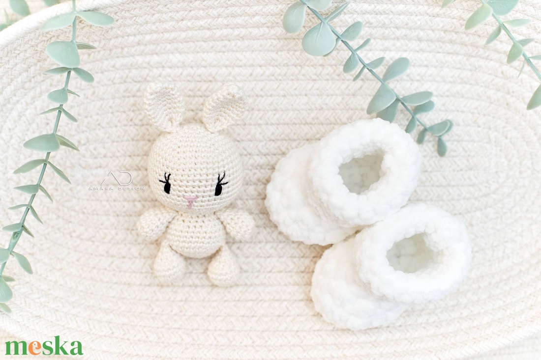ZsebAmara MINI nyuszis babaköszöntő szett - játék & sport - plüssállat & játékfigura - nyuszi - Meska.hu