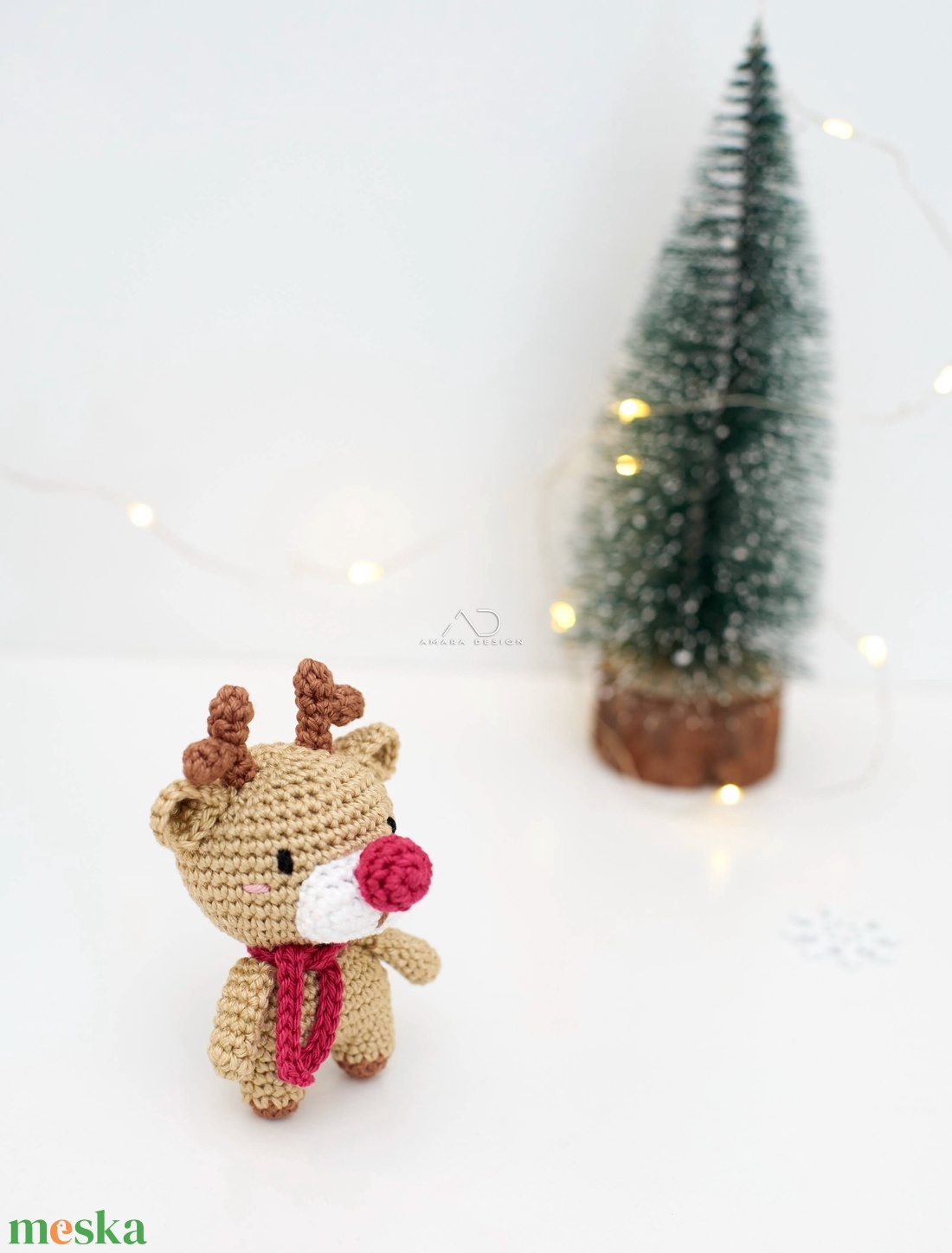 ZsebAmara - horgolt MINI rénszarvas, marokállatka - játék & sport - plüssállat & játékfigura - más figura - Meska.hu