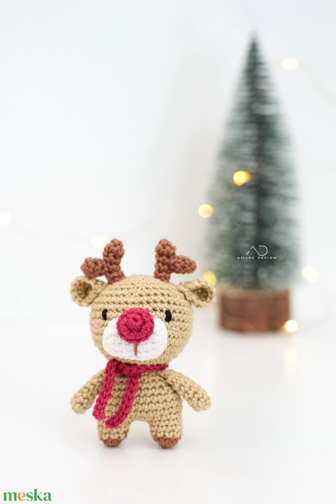 ZsebAmara - horgolt MINI rénszarvas, marokállatka - játék & sport - plüssállat & játékfigura - más figura - Meska.hu