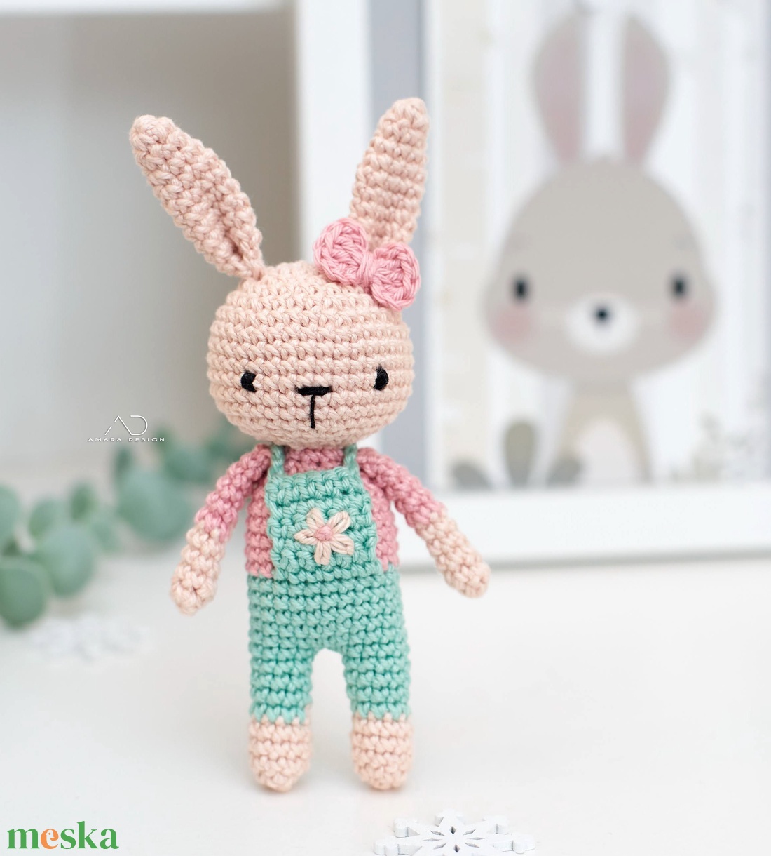 ZsebAmara - horgolt MINI nyuszi, marokállatka - játék & sport - plüssállat & játékfigura - nyuszi - Meska.hu