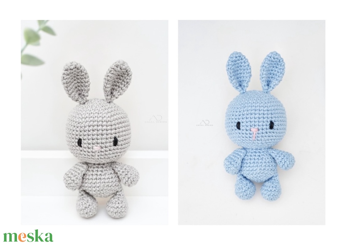 ZsebAmara - horgolt MINI nyuszi marokfigura 1 db - játék & sport - plüssállat & játékfigura - nyuszi - Meska.hu