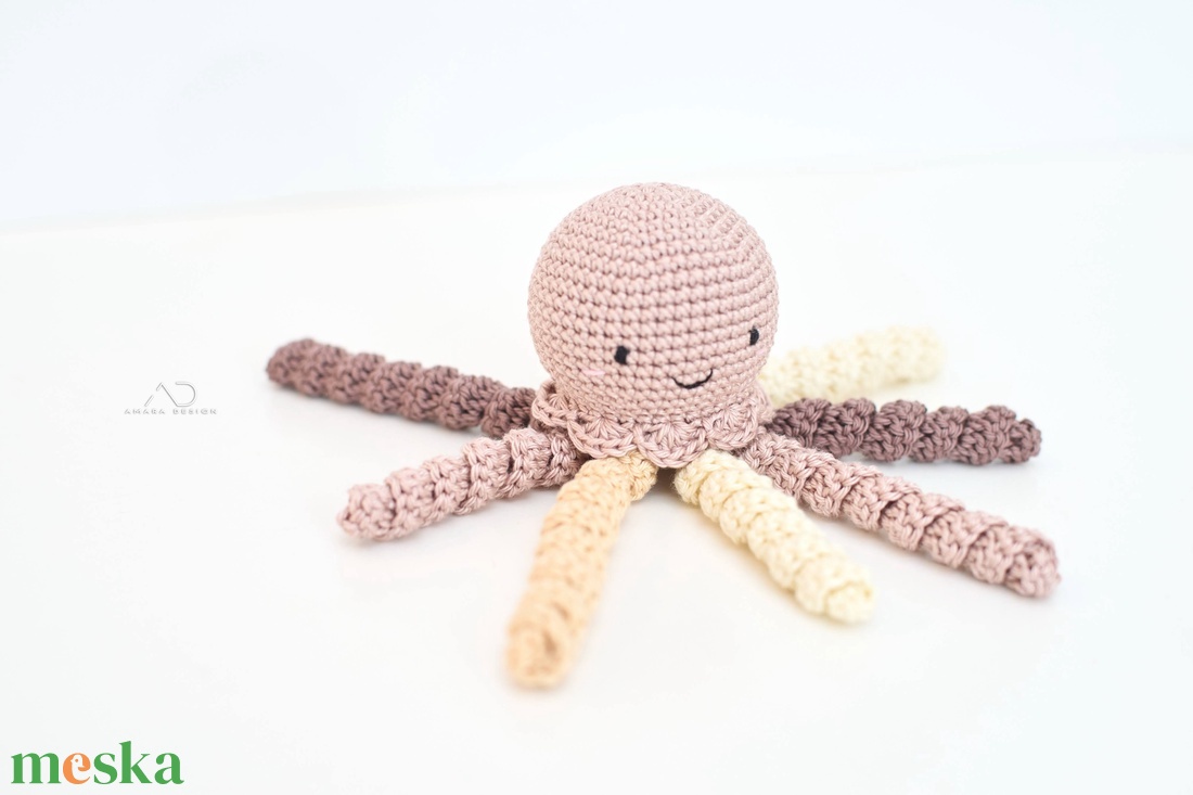 Horgolt KIS barna polip - játék & sport - babalátogató ajándékcsomag - Meska.hu