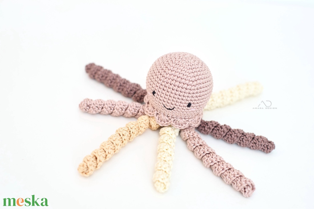 Horgolt KIS barna polip - játék & sport - babalátogató ajándékcsomag - Meska.hu